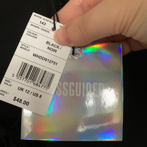 BNWT Missguided Black Lace Trim Dress - Picture 4 of 4